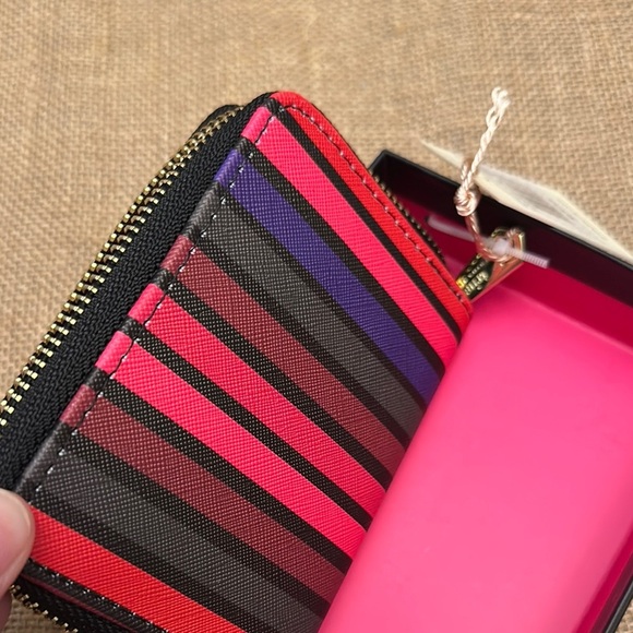 Trina‎ Turk Striped Wallet - Red, Black, Purple - Picture 3 of 4